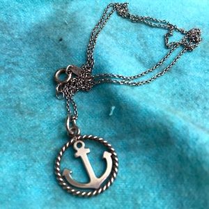 Tiffany & Co. 925 Anchor Pendant and Necklace Chain